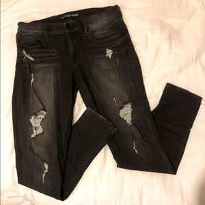 Dark Grey Ripped Express Jean Leggings